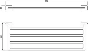 Полка для полотенец Aquatek Либра хром AQ4322CR, 2
