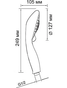 Душевая стойка Wasserkraft хром A004, 3