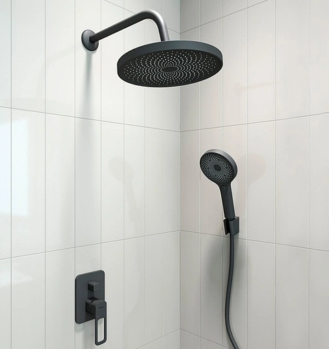 Смеситель для ванны скрытого монтажа IDDIS Slide чёрный матовый SLIBL00i67