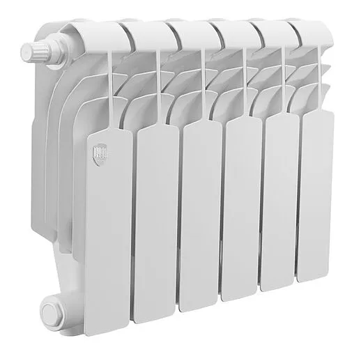 Радиатор биметаллический 6 секций нижнее левое подключение Royal Thermo Vittoria Super 300 VDL80 Bianco Traffico RTVSVDL8030006