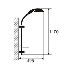 Душевая стойка Timo хром/синий SR-7018 Душевая стойка Timo хром/синий SR-7018, 3