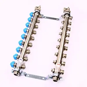 Группа коллекторная без расходомеров 9 отводов 1&quot;н/н x ¾&quot;ек Uni-fitt 456W4309, 3