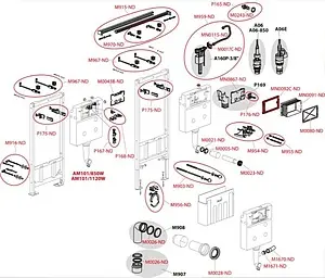 Инсталляция для подвесного унитаза AlcaPlast Sadromodul AM10⅛50-001 Инсталляция для подвесного унитаза AlcaPlast Sadromodul AM10⅛50-001, 4