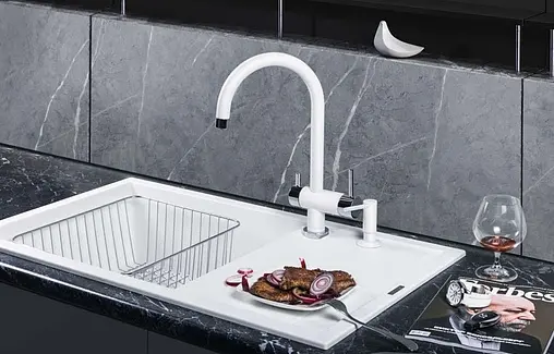 Мойка кухонная Omoikiri Sumi 86-WH белый 4993649