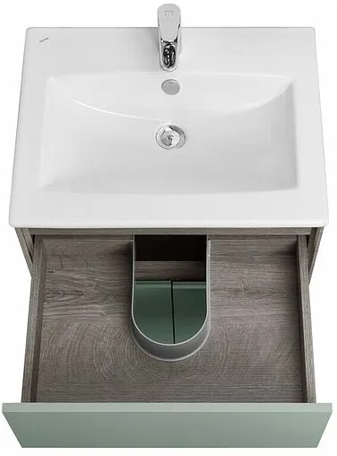 Тумба под умывальник Aquaton Форест 60 дуб рошелье/сумеречный голубой 1A278201FR9C0