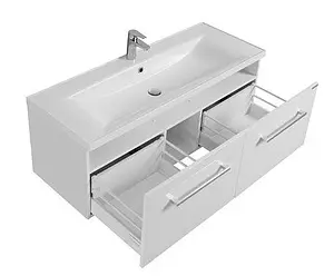 Тумба-умывальник подвесная Aquaton Мадрид 120 M белый 1A1703K2MA010, 4