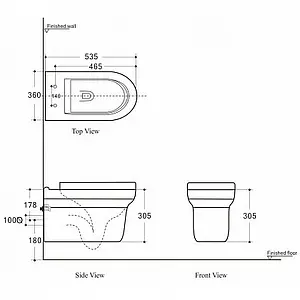 Унитаз подвесной безободковый Aquanet Nova-W Rimless белый NOVA-W Унитаз подвесной безободковый Aquanet Nova-W Rimless белый NOVA-W, 2