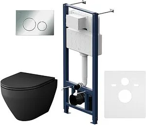 Комплект 6 в 1 Am.Pm Spirit 2.0 FlashClean IS49051.701700MB с кнопкой хром глянцевый, 1