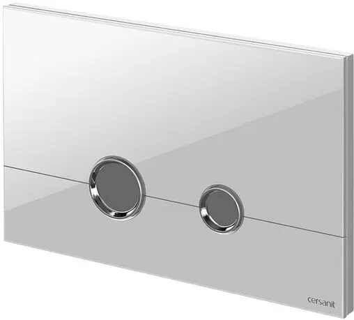 Клавиша смыва для унитаза Cersanit Stero 61382 стекло/белый