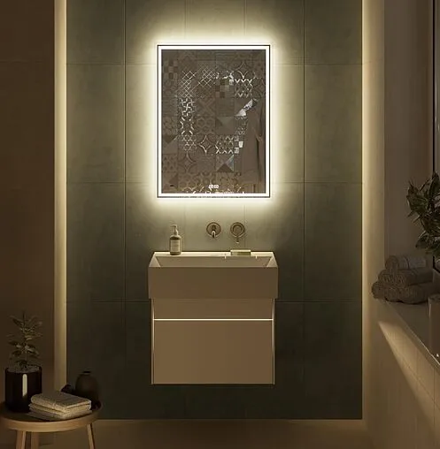 Зеркало с подсветкой Kerama Marazzi Tecno 60 с подогревом белый глянцевый TE.mi.60