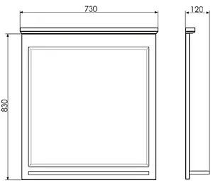 Зеркало Comforty Тбилиси 70 белый 00003132631CF Зеркало Comforty Тбилиси 70 белый 00003132631CF, 2