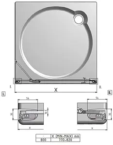 Дверь в нишу 800мм прозрачное стекло Roltechnik Hitech Line HBN⅛00 287-8000000-06-02 Дверь в нишу 800мм прозрачное стекло Roltechnik Hitech Line HBN⅛00 287-8000000-06-02, 2