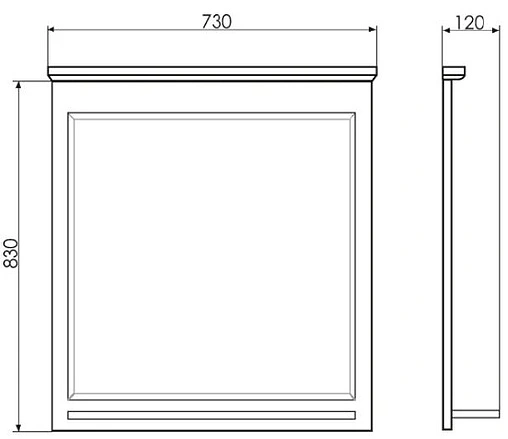 Зеркало Comforty Тбилиси 70 белый 00003132631CF