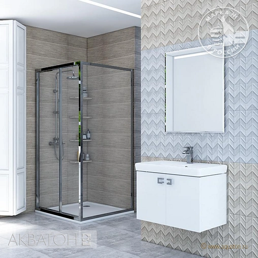 Тумба под умывальник подвесная Aquaton Оптима 70 белый 1A124101OP010