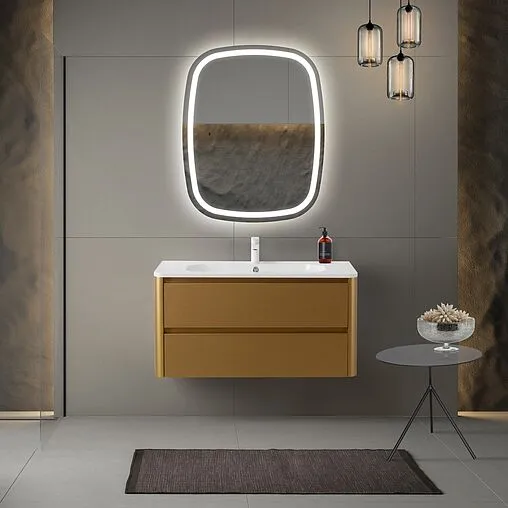 Тумба под умывальник подвесная Cezares Relax 100 брашированное золото RELAX-1000-2C-SO-BORO-P