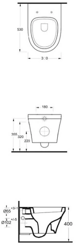 Унитаз подвесной с функцией биде и встроенным смесителем beWash Metison белый 78343601