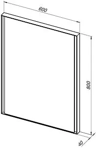 Зеркало с подсветкой Allen Brau Infinity 80x60 чёрный 1.21018.BL, 2