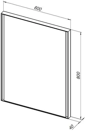 Зеркало с подсветкой Allen Brau Infinity 80x60 чёрный 1.21018.BL