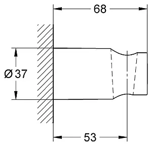Держатель ручного душа Grohe Tempesta New Cosmopolitan хром 27594000 Держатель ручного душа Grohe Tempesta New Cosmopolitan хром 27594000, 2