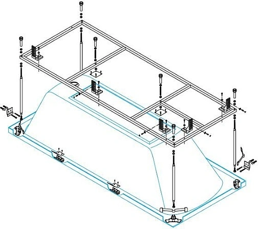 Каркас для ванны Cezares Plane 200x90 Plane-200-90-MF-R