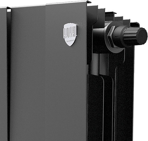 Радиатор биметаллический 12 секций нижнее правое подключение Royal Thermo PianoForte VD 500 Noir Sable RTPNNSVD50012
