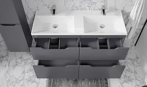 Тумба под умывальник подвесная Raval Wector 120 антрацит Wct.01.120/P/A/MD