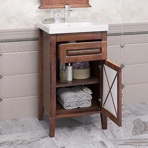 Тумба-умывальник напольная Opadiris Палермо 50 светлый орех 00-00002360+030900-u