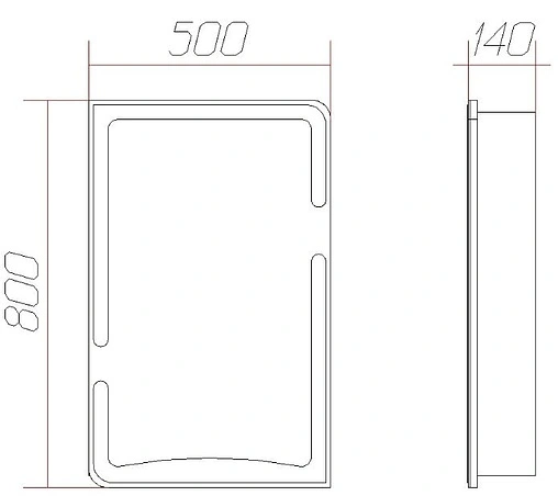 Шкаф-зеркало Cersanit Basic 50 белый N-LS-BAS