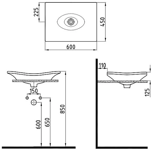 Раковина Bien Lotus 60 белый LTLU06001FD0W3000 Раковина Bien Lotus 60 белый LTLU06001FD0W3000