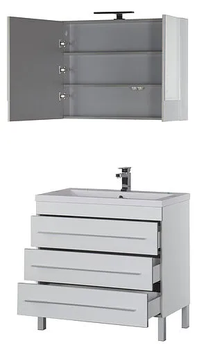 Шкаф-зеркало Aquanet Верона 90 L белый 00172339 Шкаф-зеркало Aquanet Верона 90 L белый 00172339