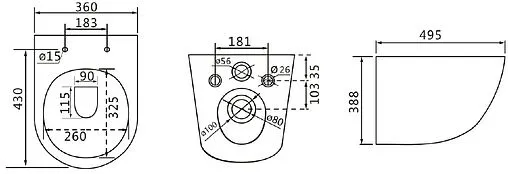 Унитаз подвесной безободковый Lemark Glazer Торнадо 3.0 белый глянец 9614003