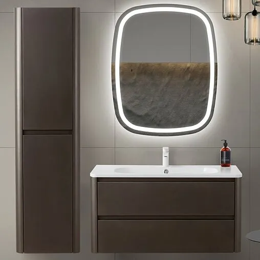 Тумба под умывальник подвесная Cezares Relax 80 оружейная сталь RELAX-800-2C-SO-GM