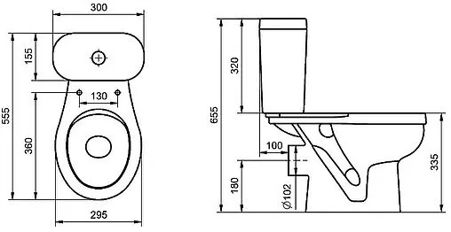 Унитаз-компакт Santek Каспер белый 1WH501741