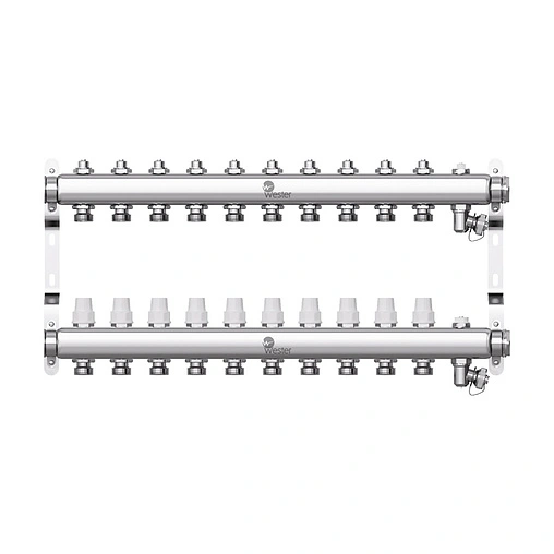 Группа коллекторная без расходомеров 10 отводов 1&quot;в/в x 3/4&quot;ек Wester W903.10