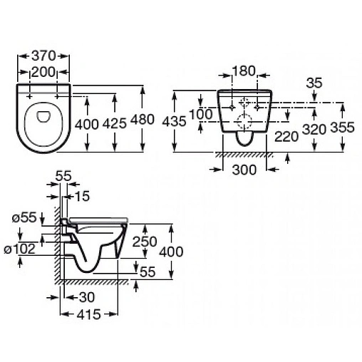 Унитаз подвесной безободковый Roca Inspira Round Rimless белый 346528000
