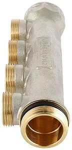 Коллектор распределительный проходной 2 отвода 1"в/н x ¾"ек Valtec VTc.500.NE.060502 Коллектор распределительный проходной 2 отвода 1"в/н x ¾"ек Valtec VTc.500.NE.060502, 5