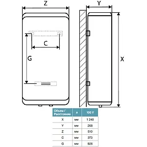 Водонагреватель накопительный электрический Thermex Flat Plus Pro IF 100 V (pro) 151025, 2