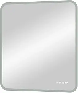 Зеркало с подсветкой Continent Glamour Led 68.5 с подогревом 2 кнопки белый ЗЛП150, 2