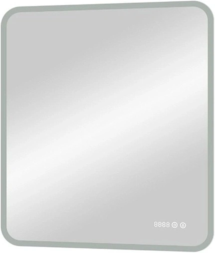 Зеркало с подсветкой Continent Glamour Led 68.5 с подогревом 2 кнопки белый ЗЛП150