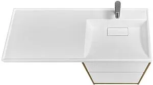 Тумба-умывальник напольная над стиральной машиной Aquaton Лондри 120 R дуб рустикальный/белый 1A2669K2LHDR0+, 4