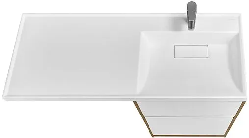 Тумба-умывальник напольная над стиральной машиной Aquaton Лондри 120 R дуб рустикальный/белый 1A2669K2LHDR0+