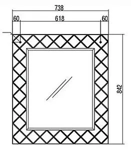 Зеркало Aquaton Венеция 75 чёрный 1A151102VNL20 Зеркало Aquaton Венеция 75 чёрный 1A151102VNL20, 2