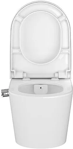 Унитаз подвесной безободковый с функцией биде и встроенным смесителем VitrA Nest Rim-Ex белый 5176B003-6233