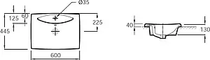 Раковина Jacob Delafon Escale 60 белый E1289-00 Раковина Jacob Delafon Escale 60 белый E1289-00, 2