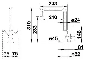 Смеситель для кухни Blanco Mili хром 524212, 2