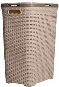 Корзина для белья Aquanet бежевый VD043B, 4