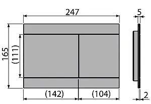 Клавиша смыва для унитаза AlcaPlast FLAT FUN-INOX сатин Клавиша смыва для унитаза AlcaPlast FLAT FUN-INOX сатин, 2