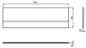 Панель для ванны фронтальная Ideal Standard Hotline 150 белый K229801 Панель для ванны фронтальная Ideal Standard Hotline 150 белый K229801, 2