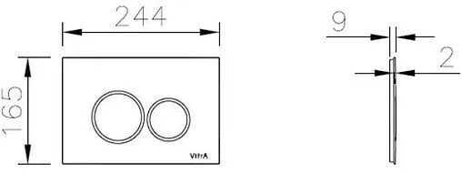 Клавиша смыва для унитаза VitrA Origin 740-2400 белый глянцевый