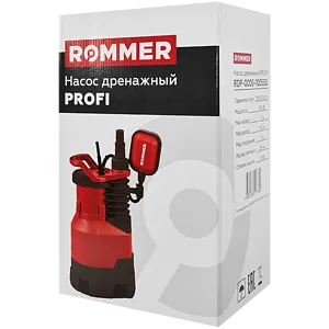 Насос дренажный Q=11.5м³/ч H=7м Rommer PROFI RDP-0005-100550 Насос дренажный Q=11.5м³/ч H=7м Rommer PROFI RDP-0005-100550, 4